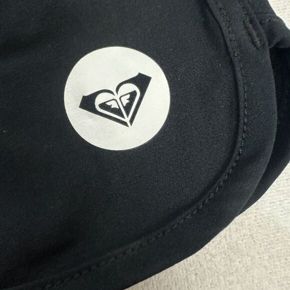 Roxy Womens 4-Way Stretch Black Athletic Shorts Sz Large Lightweight Activewear - Picture 3 of 14